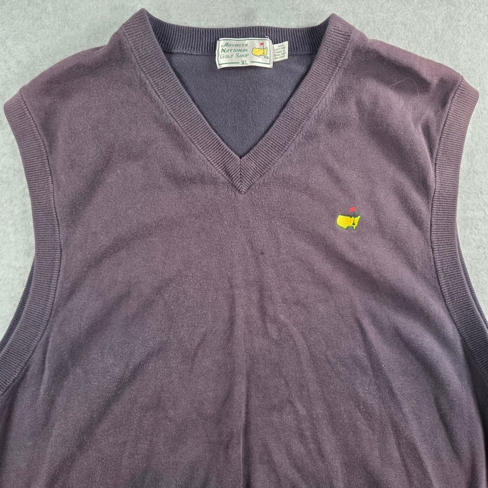 Augusta National Golf Shop Sweater Vest Mens XL Masters Logo Cotton
